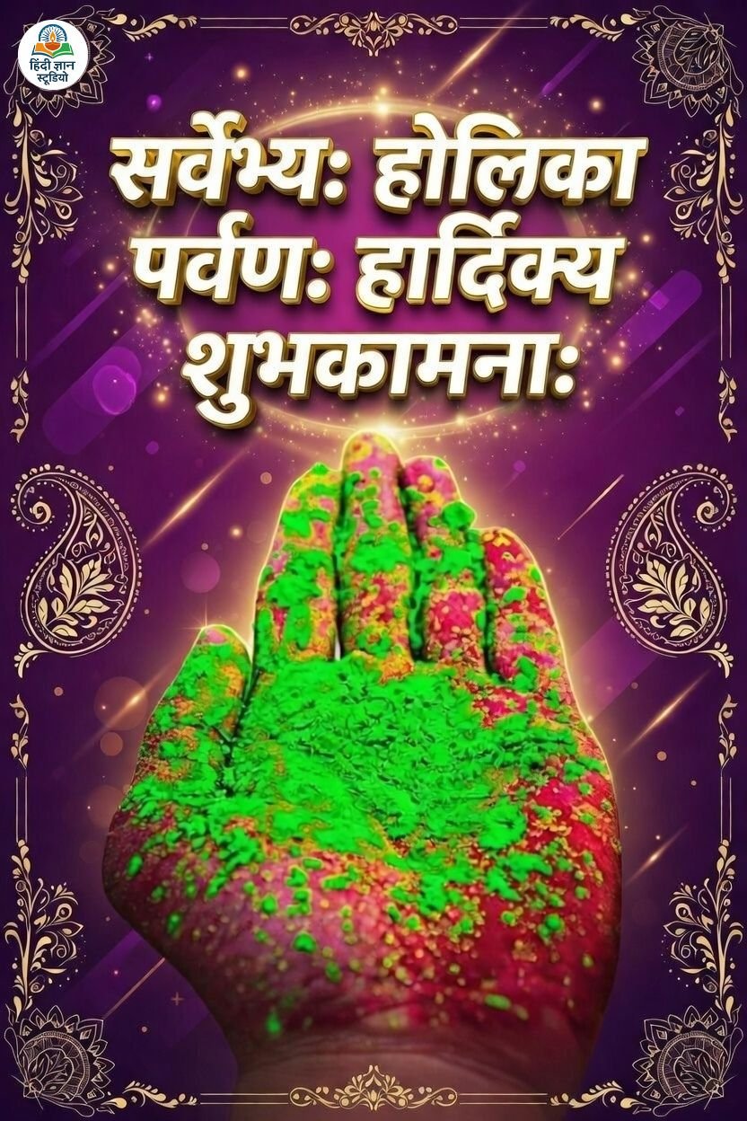 Holi Ki Shubhkamnaye in Sanskrit Wallpaper