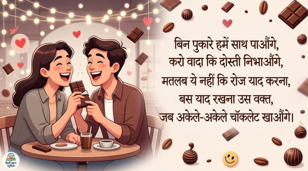 chocolate day funny hindi shayari Image