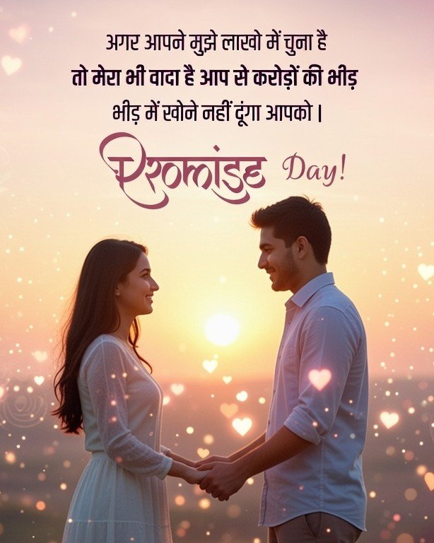 Promise Day shayari images for couples