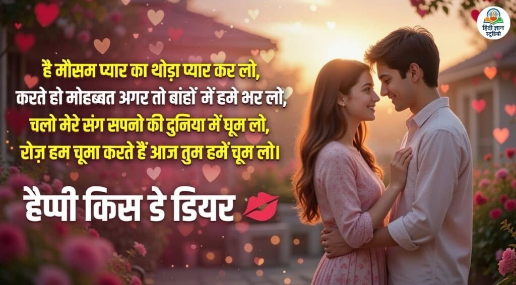 kiss day love shayari hindi hai mausam pyar ka