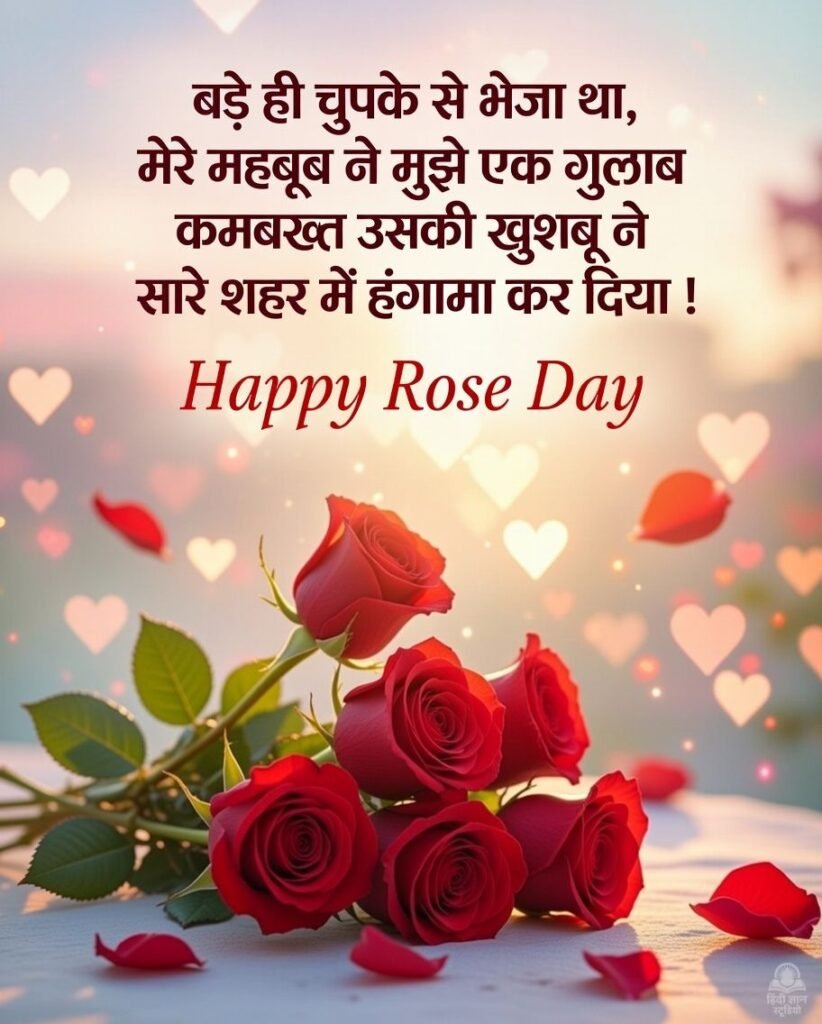 हैप्पी रोज़ डे शायरी इमेज