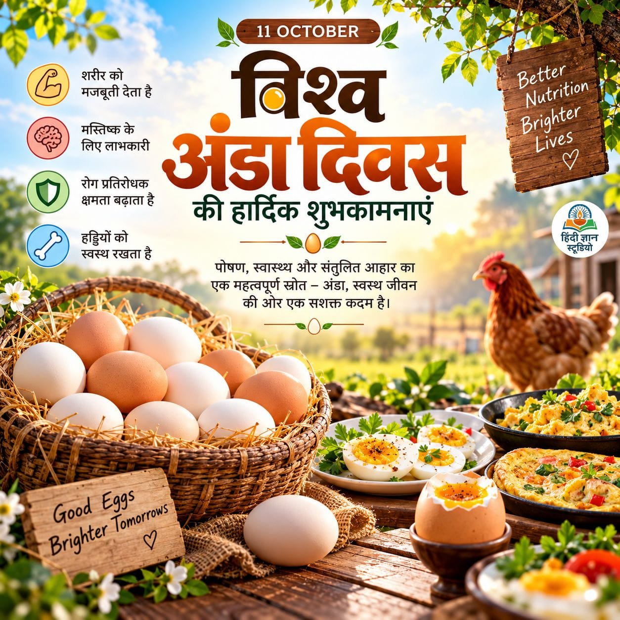 विश्व अंडा दिवस की हार्दिक शुभकामनाएं कोट्स फोटो