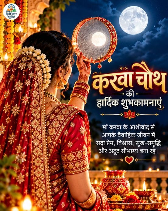 Karwa Chauth Wishes 2026 Photo: करवा चौथ पर जीवनसाथी को भेजें ये प्यार भरे संदेश, कोट्स और शायरी 13 karwa chauth ki hardik shubhkamnaye quotes hindi