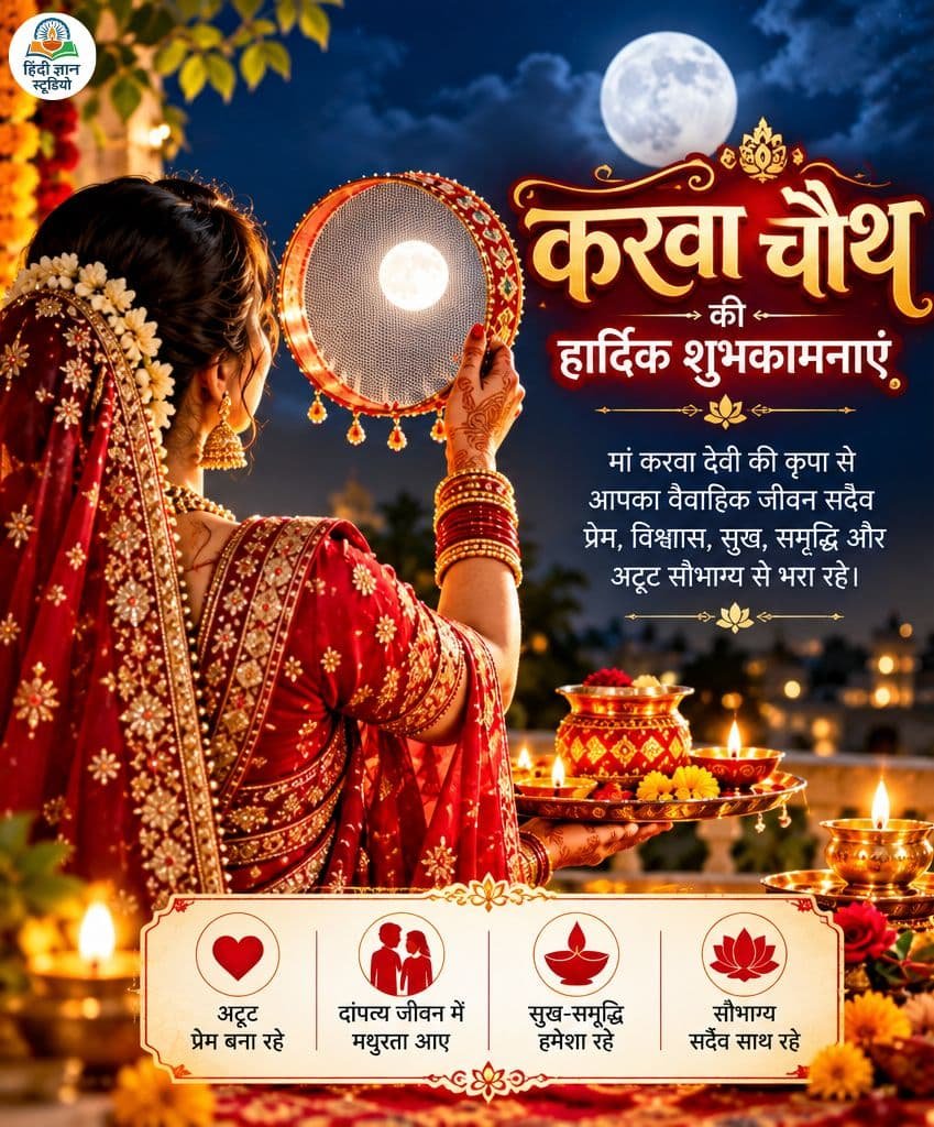 Karwa Chauth Wishes 2026 Photo: करवा चौथ पर जीवनसाथी को भेजें ये प्यार भरे संदेश, कोट्स और शायरी 3 karwa chauth shubhkamana shayari