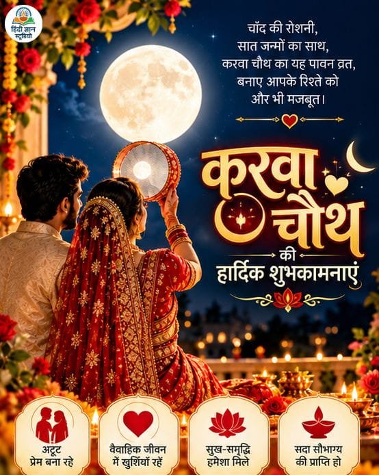 Karwa Chauth Wishes 2026 Photo: करवा चौथ पर जीवनसाथी को भेजें ये प्यार भरे संदेश, कोट्स और शायरी 11 karwa chauth shubhkamana status message hindi