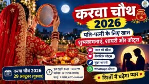 करवा चौथ 2026 की शुभकामनाएं, पति-पत्नी के लिए रोमांटिक संदेश और शायरी