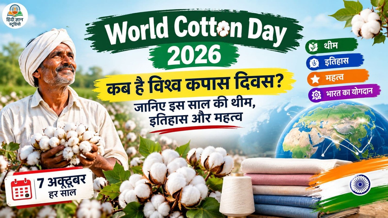 World Cotton Day 2026: विश्व कपास दिवस की थीम, इतिहास और भारत में कपास उत्पादन